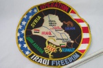 Antigo PATCH da OPERAÇÃO IRAQUE LIVRE (IRAQI FREEDOM), medindo 33 centímetros de diâmetro. Referido Patch era costurado nas jaquetas dos Militares Veteranos.