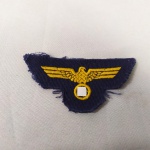 Patch da Marinha Alemã - Segunda Guerra mundial. `Este item não Promove ou glorifica violência ou intolerância racial. Está à venda apenas para fins de preservação da memória histórica. A organização do leilão não faz apologia a quaisquer movimentos políticos ou ideológicos, e repudia qualquer ideologia de cunho racista.`