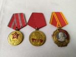 Lote com 03 (três) Medalhas Militares da União Soviética.