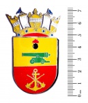 Militaria - Emblema metálico dos Fuzileiros Navais. Peça em excelente estado de conservação. O emblema mede 7,2 cm de altura.