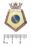 Militaria - Broche da Fragata União (F-45). Peça em excelente estado de conservação. O broche mede 2,8 cm de largura máxima.