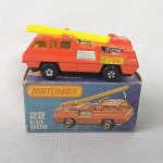 Brinquedo Antigo - Matchbox 22 Superfast - Blaze Buster - Caminhão de bombeiro - Fabricado na Inglaterra - Consta data 1975 - As rodas giram livres.