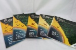 Lote com 05 Revistas FLAP INTERNACIONAL - Aviação a pistão no Brasil de 1943 a 1974 / Aviação turboélice no Brasil de 1962 a 1992 / Aviação a jato no Brasil de 1959 a 1999 / Aviação comercial no Brasil através de anúncios das décadas de 40, 50 e 60 / A História da Panair, Lóide Aéreo, Real e Cruzeiro - Volumes 1 a 5.