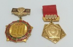 Lote com 2 pins - 50 e 60 anos da União Soviética