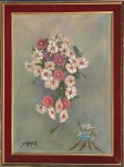 Dario Mecatti - Flores - Óleo sobre tela medindo 70 x 50 - A.C.I.E