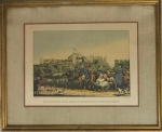 M. Dubourg Sculp, `HIS MAJESTY KING GEORGE III RETURNING FROM HUNTING` - Antiga gravura medindo 40 x 30.