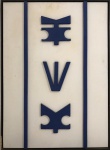 Rubem Valentim, `Emblema` - Acrilico - Madeira medindo 100 x 73 datado de 1976 , assinatura no verso 