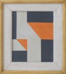 Décio Vieira, `Geomêtrico` - Óleo sobre Cartão medindo 17 x 14, a.c.i.d