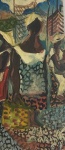 Emiliano Di Cavalcanti, `Mulatas` - Óleo sobre Madeira medindo 20,5 x 9,5 datado de 69, a.c.i.d