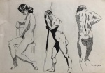 Anita Malfatti - Figuras - Nanquim sobre papel medindo 46 x 33 - A.C.I.D