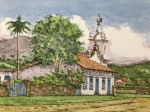 Joel Firmino do Amaral, 'Igreja Nsa. Sra. Das Dores - Paraty RJ - Aquarela sobre papel medindo 27 x 37, a.c.i.d e verso