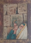 Artista Desconhecido 'Judeu' - Óleo sobre tela colado em placa medindo 40 x 28 datado de Israel 1968, a.c.i.d