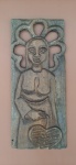 ARTE POPULAR - Quadro em madeira entalhada, assinada: Jordão. Med.: 39 cm x 02 cm x 92 cm de altura