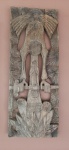 ARTE POPULAR - Quadro em madeira entalhada, assinada: Jordão. Med.: 39 cm x 02 cm x 100 cm de altura