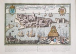 2 gravuras antigas ´´ Saint Malo/ Mont S. Michel medindo 37 cm x 53 cm; Moldura: 60 cm x 73 cm 