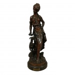 Antonio Maria Ribeiro (1889-1962) - Primavera, escultura em bronze. Europa, Séc XIX. 52 cm.