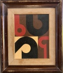 IVAN SERPA- ose , intitulado 'BI-RITMADA"datado 57, medindo 40 x 35 cm e 24 x 19 cm.