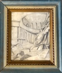 ROBERTO BURLE MARX ( atribuído)- estudo, grafite s/ papel medindo 27 x 31 cm e 17b x 21 cm.