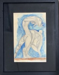 José Sobral ALMADA DE NEGREIROS (1893-1970) - tecnica mista s/ papel, medindo: 23 cm x 15 cm e 37 cm x 27 cm (todas as obras estrangeiras automaticamente são atribuídas) 