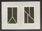 Aluisio CARVAO (1920-2001) - Díptico  aquarela s/ papel, medindo: 26 cmx 16 cm cada e total 42 cm x 55 cm