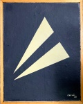 Aluisio CARVAO (1920-2001) - óleo s/ tela colado em cartão, medindo; 28 cm x 22 cm 
