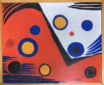 Alexander CALDER (Attrib.) (1898-1976) - óleo s/ papel colado em cartão, medindo; 26 cm x 31 cm (todas as obras estrangeiras automaticamente são atribuídas) 