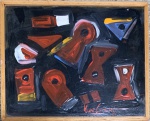 1Iberê CAMARGO (1914-1994) - gravura, medindo: 20 cm x 25 cm