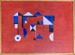 Maria LEONTINA (1917-1984)(atribuído) - desenho s/ papel colado em cartão, medindo: 22 cm x 30 cm 