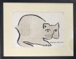 Aldemir MARTINS (1922-2006) - desenho s/ papel, estudo, medindo: 19 cm x 27 cm e 30 cm x 38 cm 