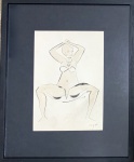 CARYBÉ (1911-1997)(atribuído) - desenho s/ papel, estudo, medindo: 25 cm x 17 cm e 42 cm x 33 cm 