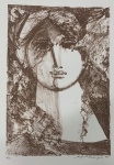Augusto RODRIGUES (1913-1993) - gravura, (não emoldurado), medindo: 55 cm x 38 cm. (todas as gravuras serão vendidas no estado, podendo ter fungo ou rasgo, consultar)