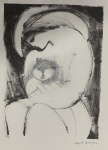 Augusto RODRIGUES (1913-1993) - gravura, (não emoldurado), medindo: 55 cm x 38 cm. (todas as gravuras serão vendidas no estado, podendo ter fungo ou rasgo, consultar)