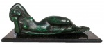 Alfredo CESCHIATTI (1918-1989) - Guanabara, espetacular escultura de bronze, com base de granito negro, medindo 50 cm x 15 cm e 19 cm alt.