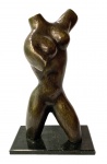 Bruno GIORGI (1905-1993) - Linda escultura em bronze patinado, representando corpo feminino, base em mármore, medindo: 50 cm alt.