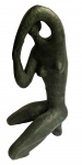 SONIA EBLING - Espetacular e grandiosa escultura de bronze patinado, Título: Donzela, medindo: 1,15 m alt.