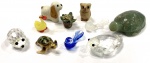Miniaturas: lote contendo diversos bichos de diversos tamanhos e materiais, (no estado)
