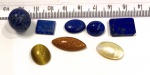 Lote contendo: diversas pedras varias cores de tamanhos diferentes,