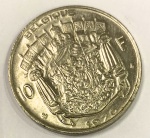 Rara moeda de prata BELGIQUE de 1970, 10F, medindo: 2,5 cm diâmetro e 7.8 gramas.