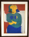 Luis SEOANE LOPEZ (1910-1979) - oleo s/ madeira, medindo: 65 cm x 49 cm e 95 cm x 68 cm (atribuido)