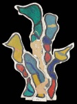 Jean DUBUFFET (1901-1985) - Escultura de parede em relevo, tecnica mista, Assinado e datado frente e verso, 79, medindo: 1,01 m x 75 cm (atribuída)(precisa restauro total, muito antiga)