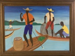 Djanira MOTTA E SILVA (1914-1979) - óleo s/ tela, medindo: 99 cm x 69 cm e 1,20 m x 89 cm (precisa restauro)