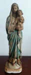 Antiga estátua de Nossa Senhora das Graças em Gesso - MARCA COR REGIS - 101 - Estima-se uns 40 anos . Mede: 20 cm