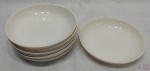 (RR) 7 Pratos De Mesa Em Vidro Opalinado Oval. MEDINDO: 33CM X 25CM