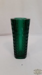 Vaso para Flores em Vidro Padrão Murano Verde com Bolas.25cm de altura 10 cm diametro vidro