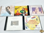 Lote de 5 cds originais, composto de Gilberto Gil, Shania Twain, etc.