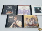 Lote de 5 cds originais, composto de Caetano e Chico, Toquinho, etc.