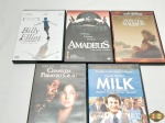 Lote de 5 dvds originais, composto de Amadeus, Billy Flliot, etc.