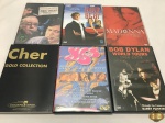 Lote com 6 dvd's originais, composto de Madonna, Bob Dylan, etc.