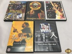 Lote com 5 dvd's originais, composto de Ivete Sangalo, Guns N Roses, etc.