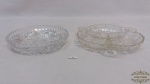 2 petisqueiras em vidro moldado .medidas: petisqueira Maior 17cm diametro  petiqueira menor 15cm diametro